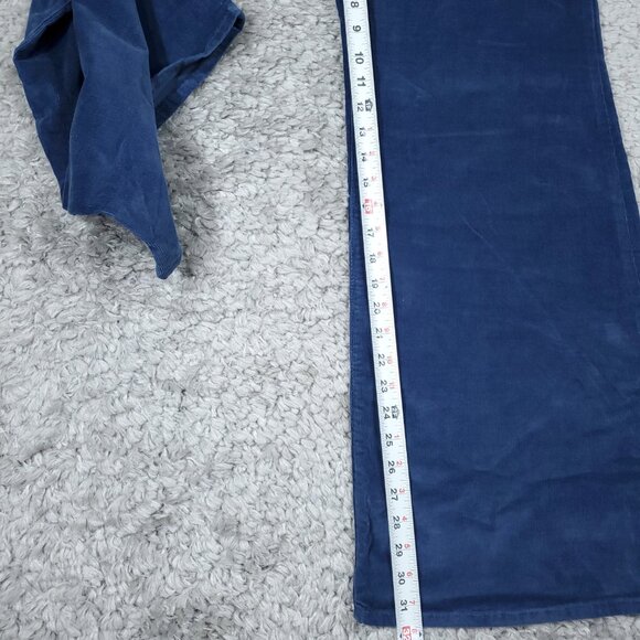 Levi's Premium Ribcage Bell Bottom Corduroy Jeans Wide Leg Blue Size 32 x 32 - Picture 10 of 12